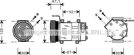 Ava Quality Cooling RT K106 - Компресор, кондиціонер autocars.com.ua