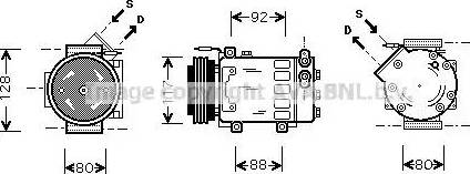 Ava Quality Cooling RT K285 - Компресор, кондиціонер autocars.com.ua