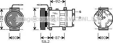 Ava Quality Cooling RT K324 - Компресор, кондиціонер autocars.com.ua