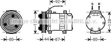 Ava Quality Cooling RT K432 - Компресор, кондиціонер autocars.com.ua