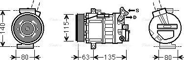 Ava Quality Cooling RTK485 - Компресор, кондиціонер autocars.com.ua