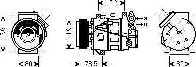 Ava Quality Cooling RTK620 - Компресор, кондиціонер autocars.com.ua