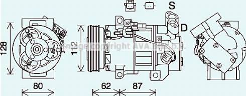 Ava Quality Cooling RTK639 - Компрессор кондиционера avtokuzovplus.com.ua