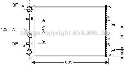 Ava Quality Cooling SA2006 - Радиатор, охлаждение двигателя avtokuzovplus.com.ua