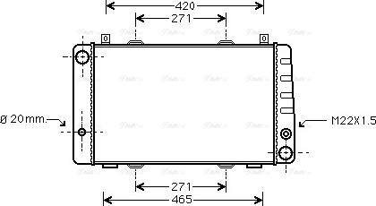 Ava Quality Cooling SA2009 - Радіатор, охолодження двигуна autocars.com.ua