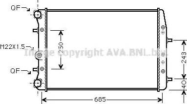 Ava Quality Cooling SAA2014 - Радіатор, охолодження двигуна autocars.com.ua