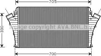 Ava Quality Cooling SB 4068 - Интеркулер, теплообменник турбины avtokuzovplus.com.ua