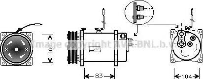 Ava Quality Cooling SB K041 - Компресор, кондиціонер autocars.com.ua