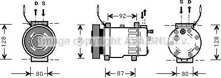 Ava Quality Cooling SB K052 - Компресор, кондиціонер autocars.com.ua