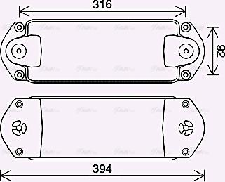 Ava Quality Cooling SC3050 - Масляний радіатор, рухове масло autocars.com.ua