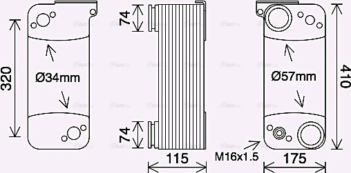 Ava Quality Cooling SC3053 - Масляний радіатор, ретардер autocars.com.ua