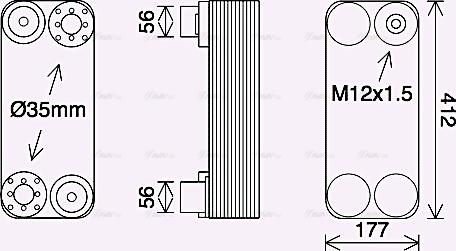 Ava Quality Cooling SC3055 - Масляний радіатор, ретардер autocars.com.ua