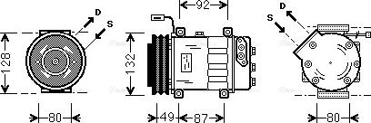 Ava Quality Cooling SCAK026 - Компресор, кондиціонер autocars.com.ua