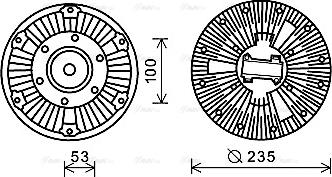 Ava Quality Cooling SCC031 - Зчеплення, вентилятор радіатора autocars.com.ua