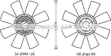 Ava Quality Cooling SCC037 - Вентилятор, охолодження двигуна autocars.com.ua