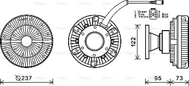 Ava Quality Cooling SCC043 - Зчеплення, вентилятор радіатора autocars.com.ua