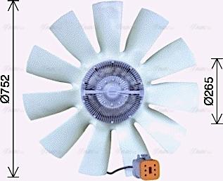 AVA SCF057 - Вентилятор, охолодження двигуна autocars.com.ua