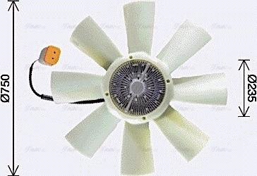 Ava Quality Cooling SCF086 - Вентилятор, охлаждение двигателя avtokuzovplus.com.ua