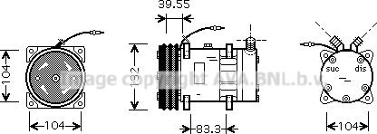 Ava Quality Cooling SCK017 - Компресор, кондиціонер autocars.com.ua