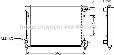 Ava Quality Cooling ST 2027 - Радиатор, охлаждение двигателя avtokuzovplus.com.ua