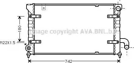 Ava Quality Cooling ST 2028 - Радиатор, охлаждение двигателя avtokuzovplus.com.ua