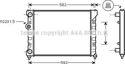 Ava Quality Cooling STA2035 - Радіатор, охолодження двигуна autocars.com.ua