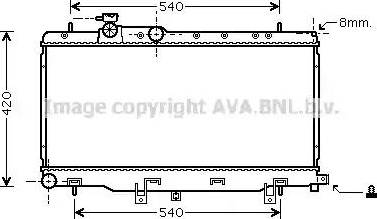 Ava Quality Cooling SU 2050 - Радіатор, охолодження двигуна autocars.com.ua