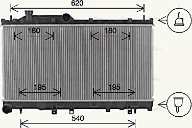 Ava Quality Cooling SU2110 - Радіатор, охолодження двигуна autocars.com.ua