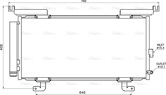 AVA SU5117D - Конденсатор, кондиціонер autocars.com.ua