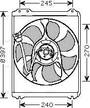 Ava Quality Cooling SU 7514 - Вентилятор, охлаждение двигателя avtokuzovplus.com.ua