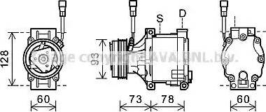 Ava Quality Cooling SUK080 - Компрессор кондиционера avtokuzovplus.com.ua