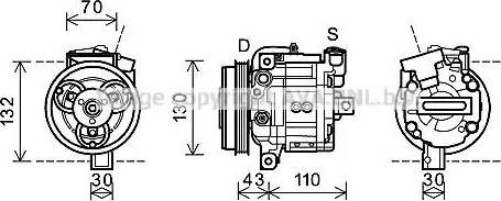 Ava Quality Cooling SUK081 - Компресор, кондиціонер autocars.com.ua