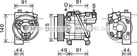 AVA SUK083 - Компресор, кондиціонер autocars.com.ua