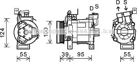 Ava Quality Cooling SUK085 - Компресор, кондиціонер autocars.com.ua