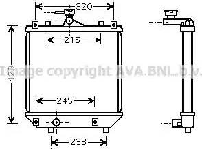 Ava Quality Cooling SZ 2064 - Радіатор, охолодження двигуна autocars.com.ua