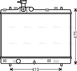 Ava Quality Cooling SZ2137 - Радіатор, охолодження двигуна autocars.com.ua