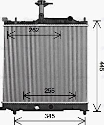 AVA SZ2162 - Радіатор, охолодження двигуна autocars.com.ua