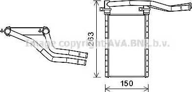 Ava Quality Cooling SZ6146 - Теплообмінник, опалення салону autocars.com.ua