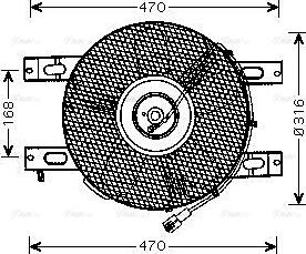 Ava Quality Cooling SZ 7508 - Вентилятор, охлаждение двигателя avtokuzovplus.com.ua