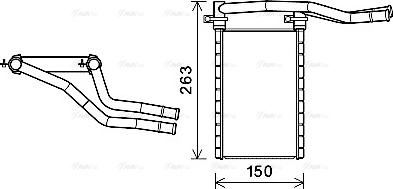 Ava Quality Cooling SZA6146 - Теплообмінник, опалення салону autocars.com.ua