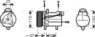 Ava Quality Cooling SZAK092 - Компресор, кондиціонер autocars.com.ua