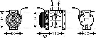 Ava Quality Cooling SZAK110 - Компресор, кондиціонер autocars.com.ua