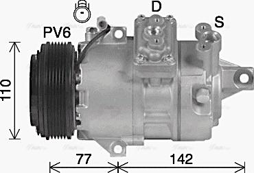 Ava Quality Cooling SZAK156 - Компресор, кондиціонер autocars.com.ua