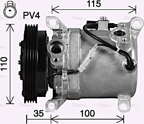 Ava Quality Cooling SZAK164 - Компресор, кондиціонер autocars.com.ua