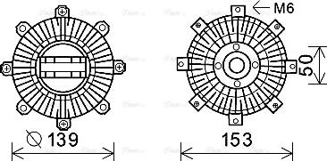 Ava Quality Cooling SZ C124 - Зчеплення, вентилятор радіатора autocars.com.ua