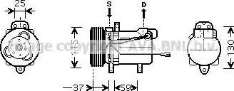 Ava Quality Cooling SZ K092 - Компресор, кондиціонер autocars.com.ua