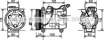 Ava Quality Cooling SZK118 - Компресор, кондиціонер autocars.com.ua