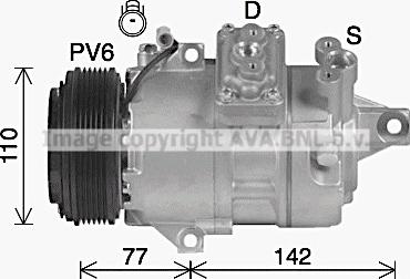 Ava Quality Cooling SZK156 - Компресор, кондиціонер autocars.com.ua