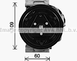 Ava Quality Cooling SZK164 - Компресор, кондиціонер autocars.com.ua