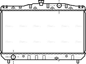 AVA TO 2044 - Радіатор, охолодження двигуна autocars.com.ua
